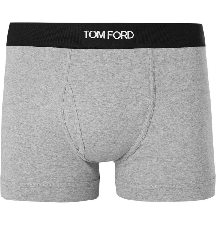 Photo: TOM FORD - Stretch-Cotton Boxer Briefs - Gray