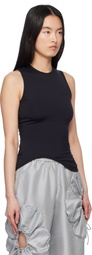J.Kim Black Ying-Yang Tank Top