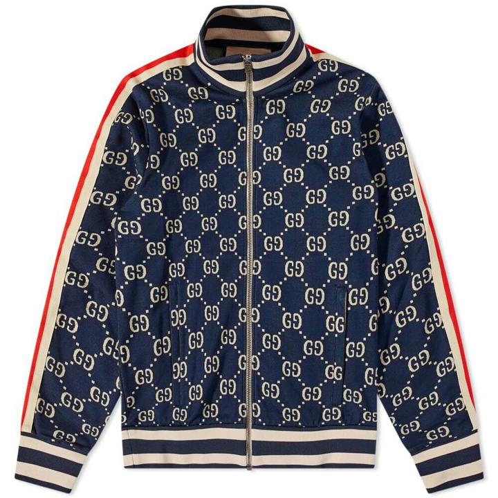 Photo: Gucci Men's All Over GG Track Jacket in Navy