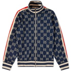 Gucci Men's All Over GG Track Jacket in Navy