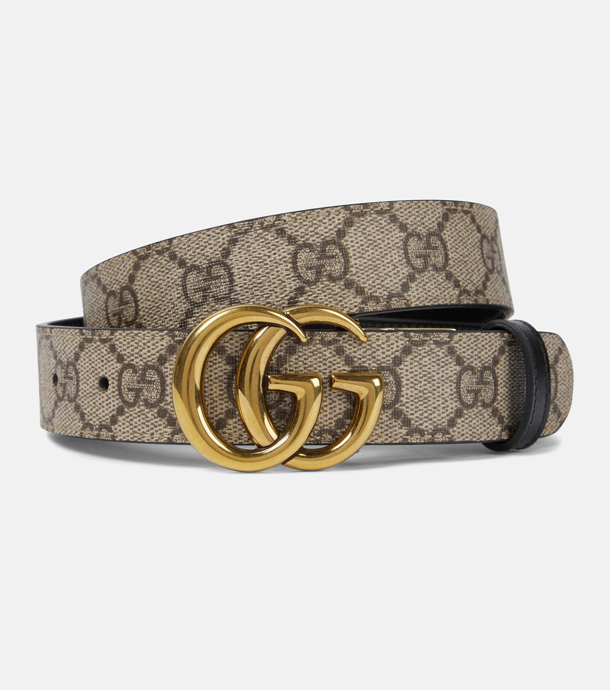 Gucci Men's Reversible Leather and Supreme GG Fabric Belt Brown main image 1
