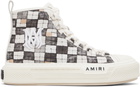 AMIRI Gray & White Checkered Court Hi Sneakers