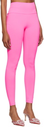 MSGM Pink Bonded Sport Leggings