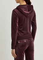 Juicy Couture Robertson Hooded Velour Sweatshirt Dark Red