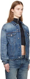 Rhude SSENSE Exclusive Blue Denim Jacket