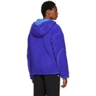 ADER error Reversible Blue Fleece Hoodie Jacket
