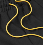 Rhude - Black Cropped Slim-Fit Tapered Webbing-Trimmed Jersey Track Pants - Black