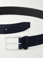 Berluti - Essence 3.5cm Suede Belt - Blue