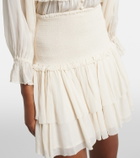 Poupette St Barth Farrah tiered miniskirt