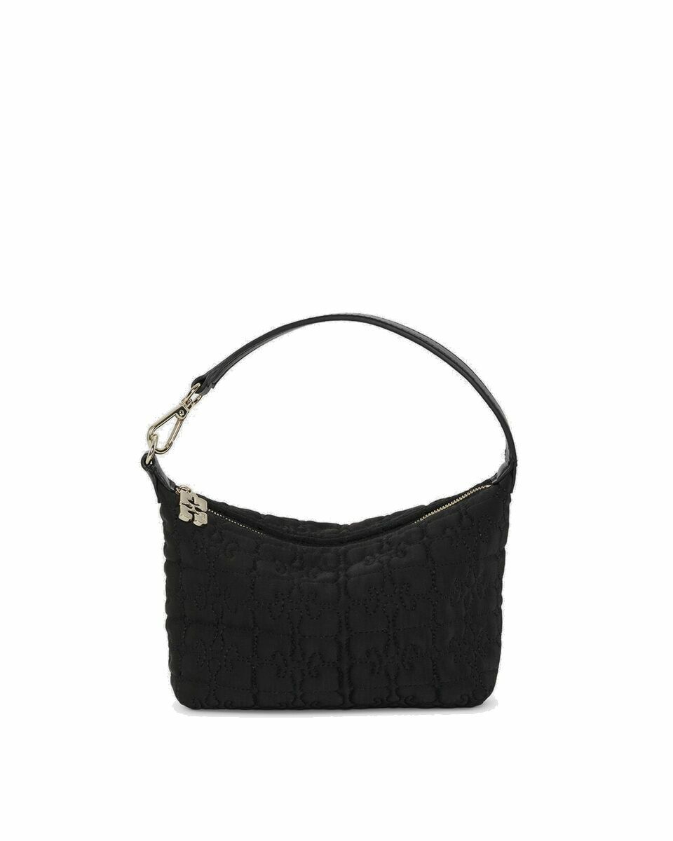 Photo: Ganni Butterfly Small Pouch Satin Black - Womens - Bags