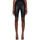 Wolford Black Faux-Leather Edie Biker Shorts