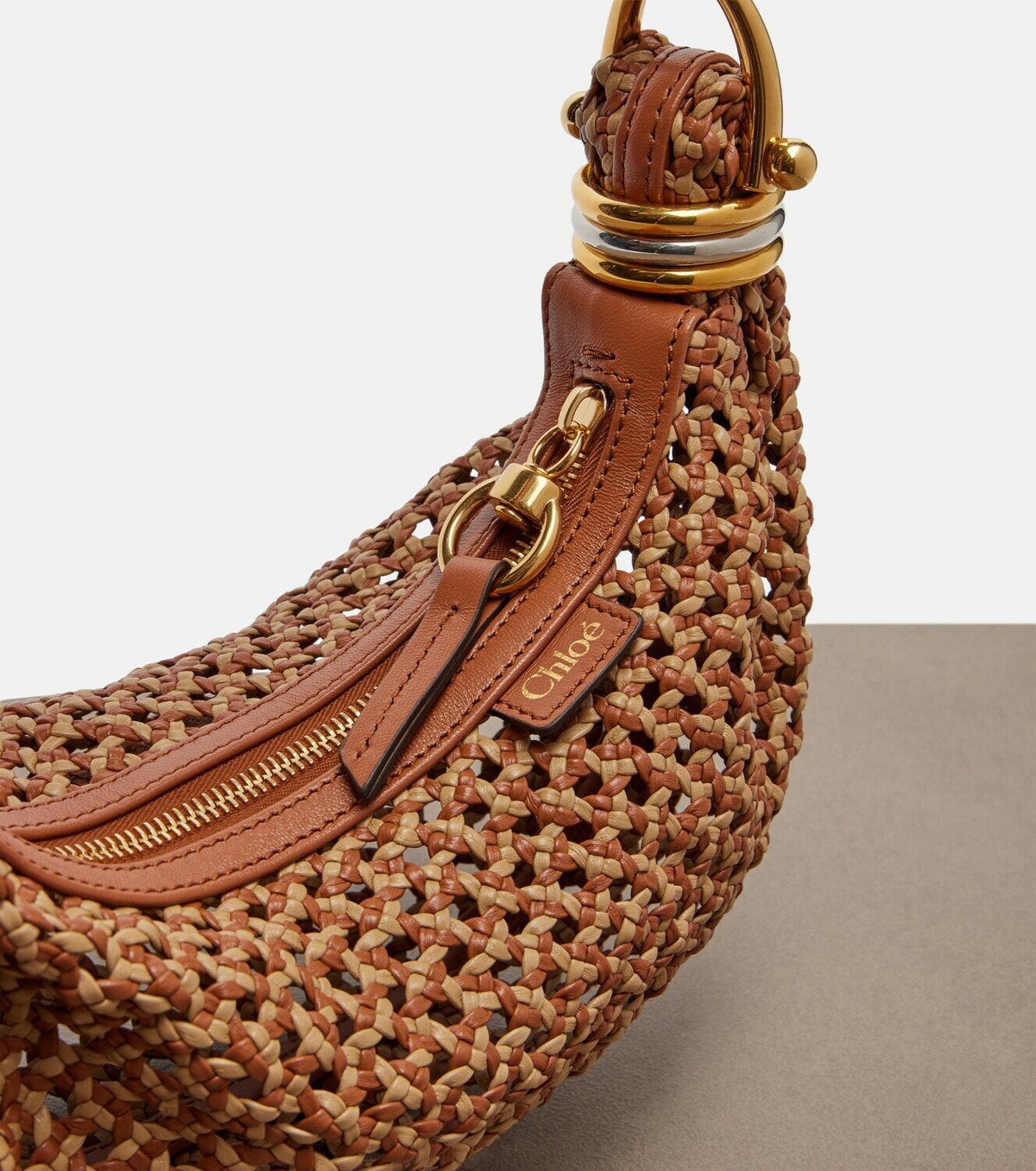 Chloé Bracelet Small woven leather shoulder bag