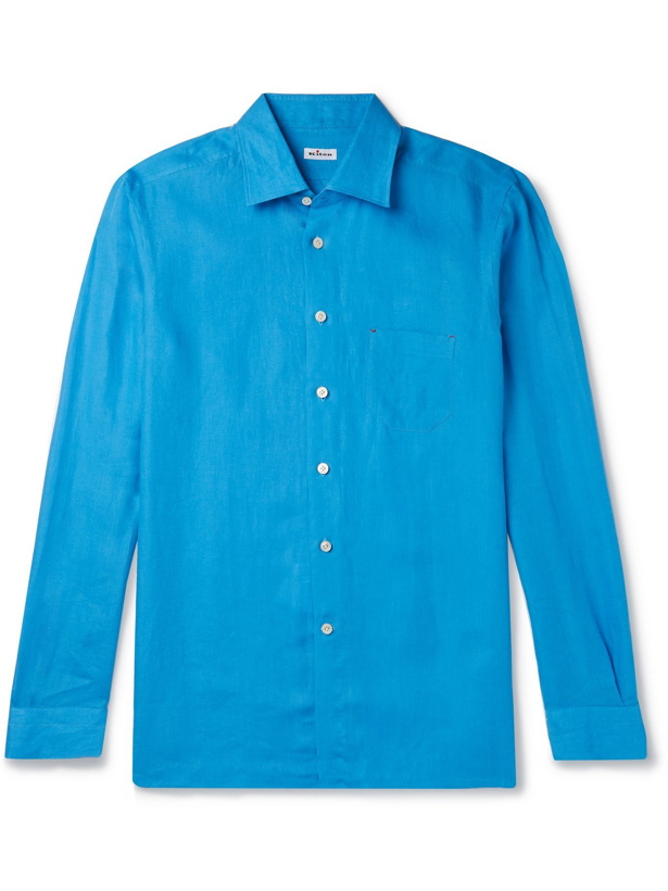 Photo: KITON - Linen Shirt - Blue