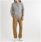 adidas Originals - Logo-Embroidered Mélange Loopback Cotton-Jersey Hoodie - Gray