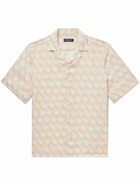 Frescobol Carioca - Roberto Camp-Collar Printed Linen Shirt - Pink