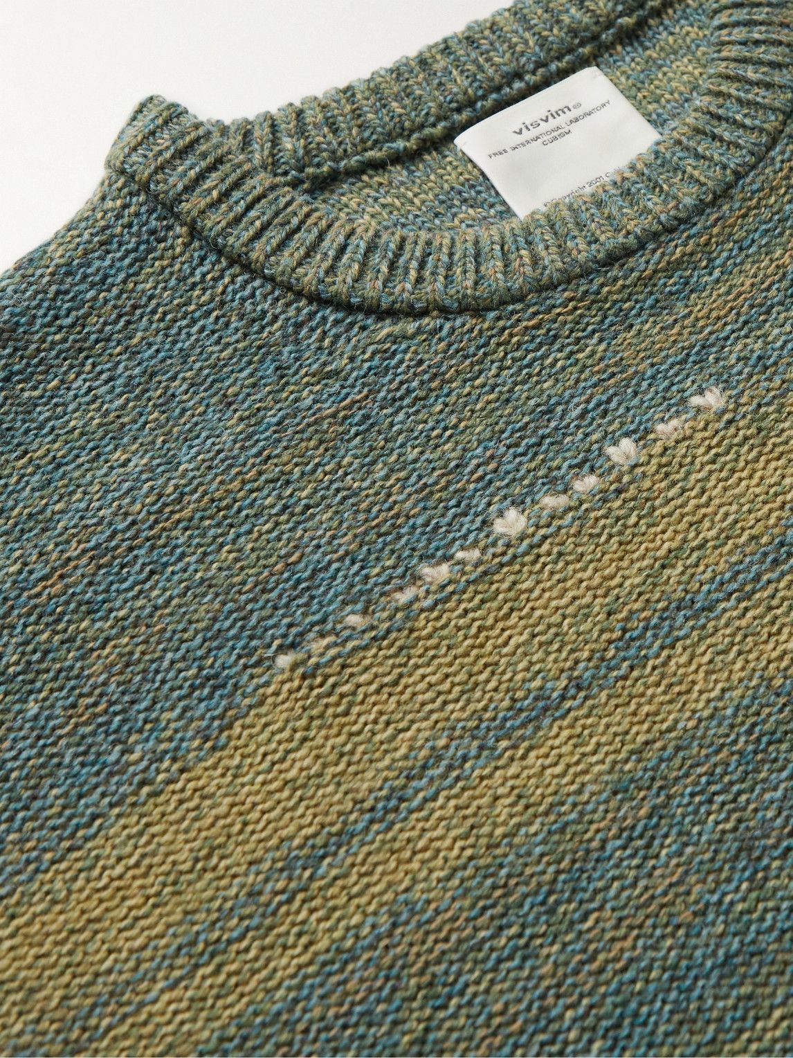 Visvim - Amplus Striped Wool-Blend Sweater - Green Visvim