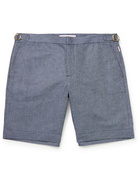 Orlebar Brown - Wide-Leg Linen and Cotton-Blend Shorts - Blue