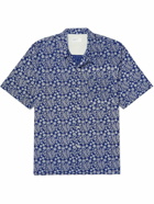 Universal Works - Camp-Collar Printed Cotton-Twill Shirt - Blue