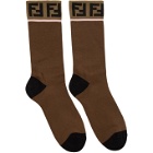 Fendi Brown Forever Fendi Socks