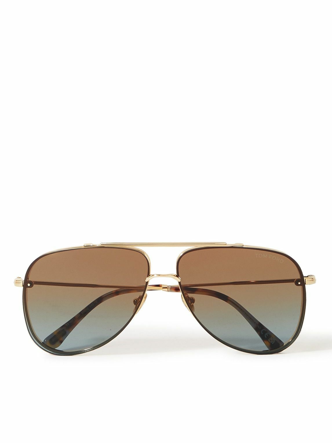 Photo: TOM FORD - Leon Aviator-Style Gold-Tone Sunglasses