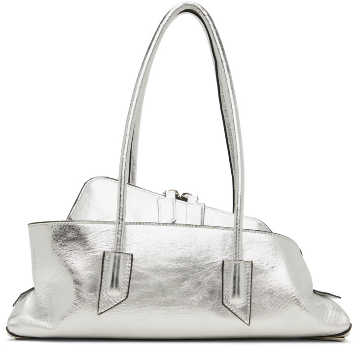 Photo: The Attico Silver 'La Passeggiata' Small Top Handle Bag