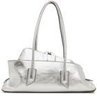The Attico Silver 'La Passeggiata' Small Top Handle Bag