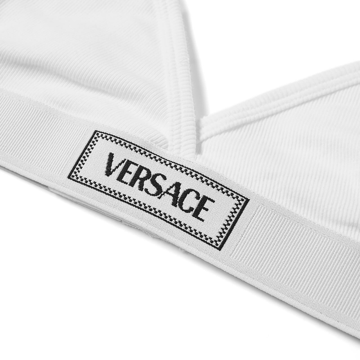Versace Women's Logo Bralette in White