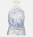 Ferragamo Self-tie silk top
