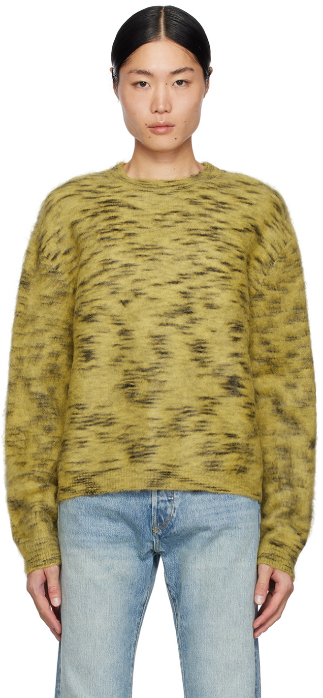 Re/Done Yellow & Black Hyena Sweater