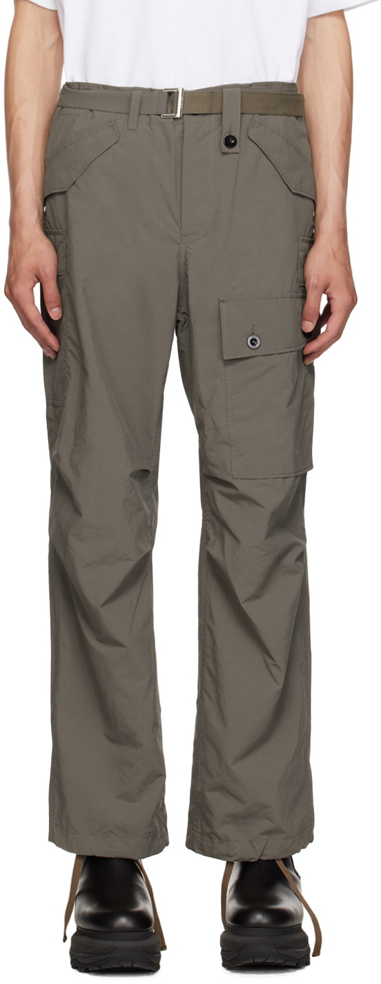 C.P. Company Taupe Nylon Cargo Pants C.P. Company