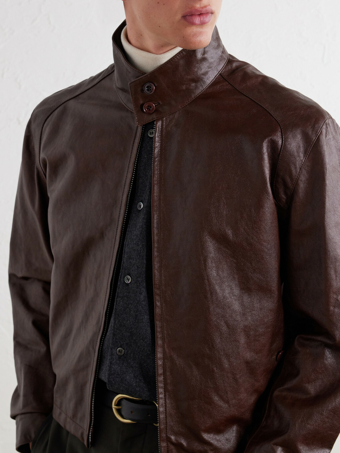 LEMAIRE - Leather Jacket - Red
