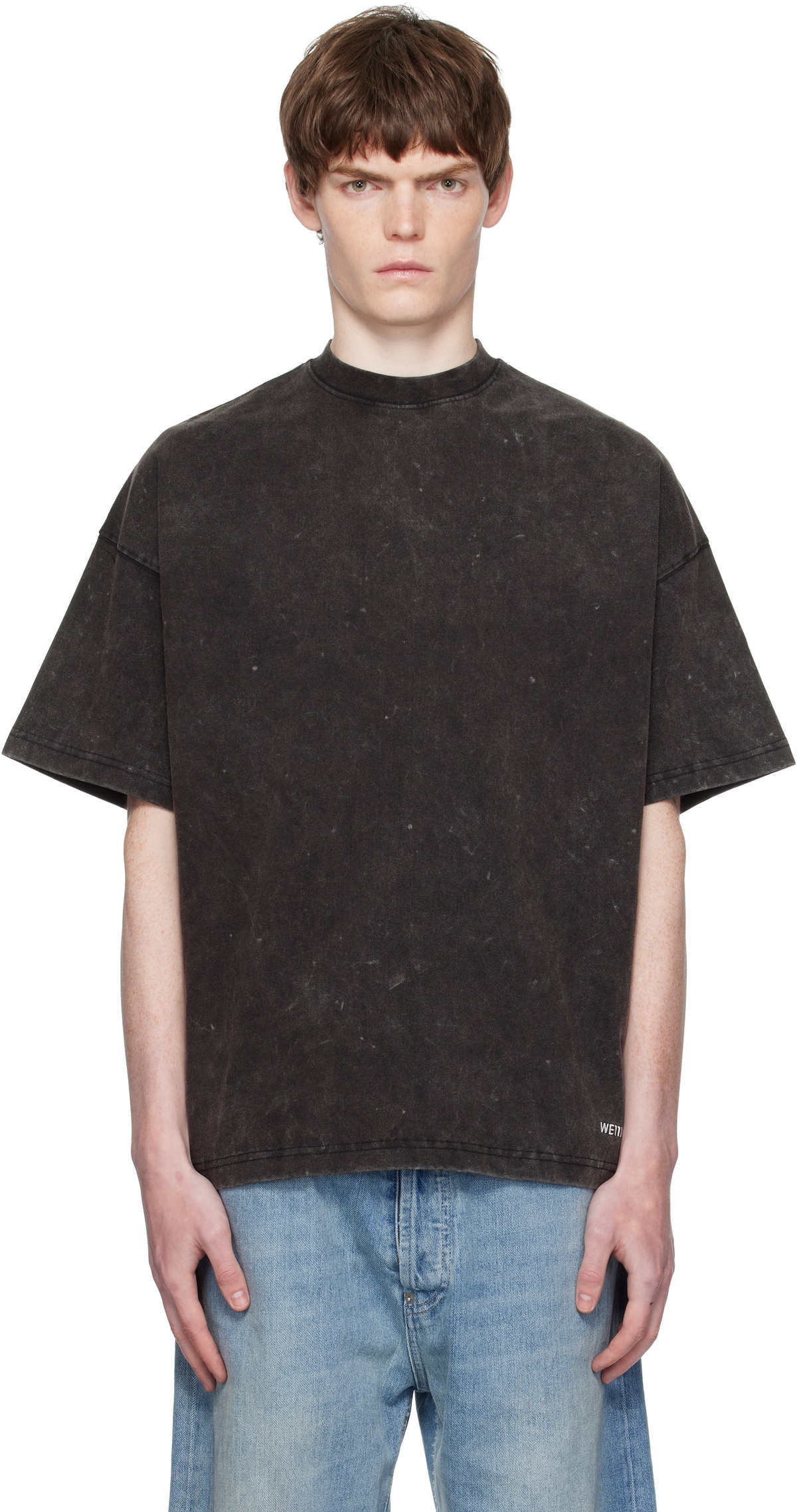 We11done Black 'WD' Logo T-shirt We11done