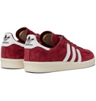 ADIDAS ORIGINALS - Campus 80s Leather-Trimmed Suede Sneakers - Burgundy