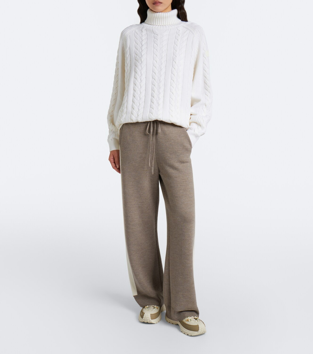 Fusalp Elwena cable-knit wool and cashmere sweater
