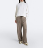 Fusalp Elwena cable-knit wool and cashmere sweater