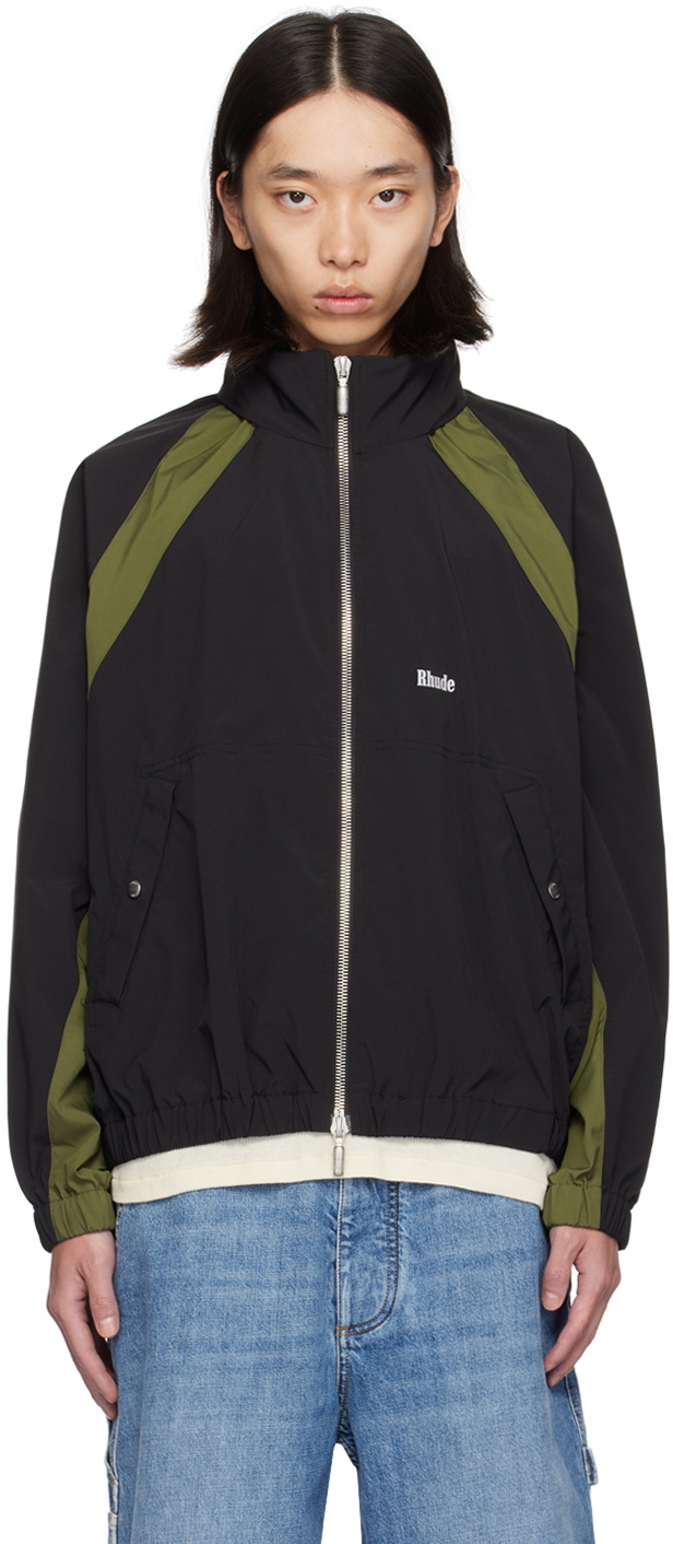 Rhude Black & Khaki Aerial Track Jacket Rhude