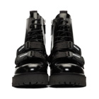 Moschino Black Buckle Boots