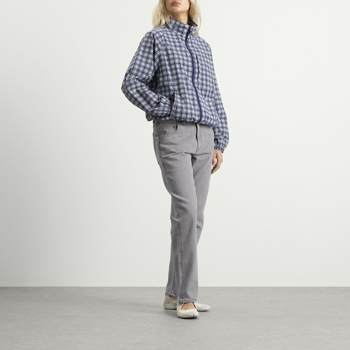 Dime Women's Straight Denim Pants in Gray Washed