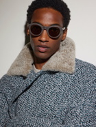 Zegna - Round-Frame Acetate Sunglasses