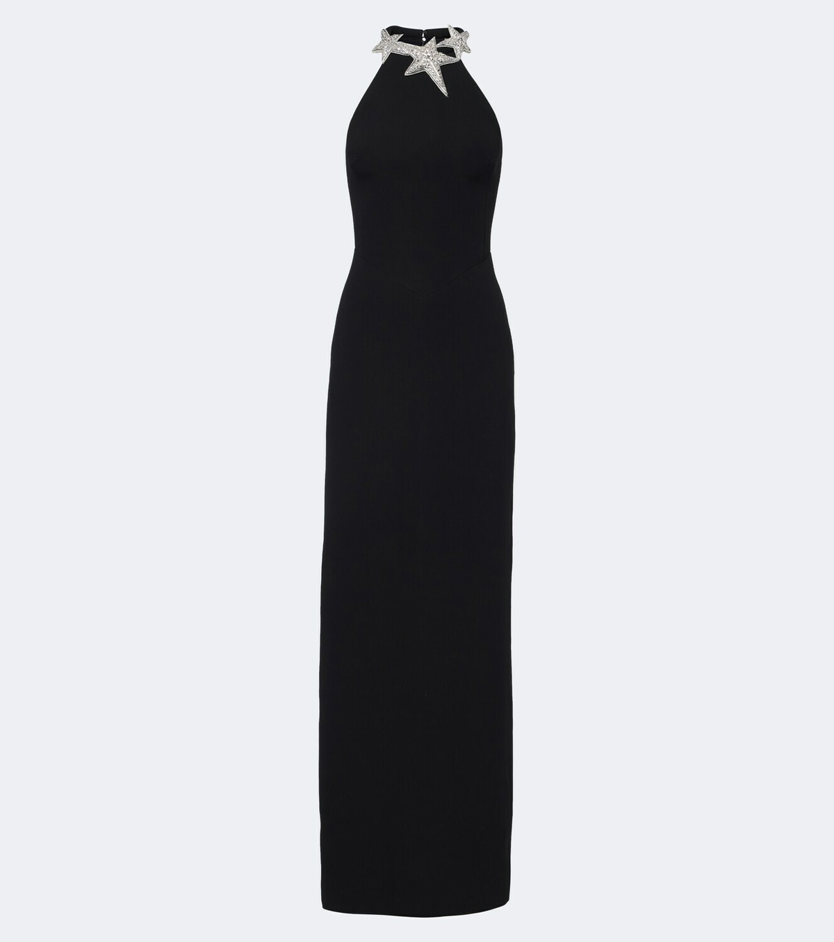 David Koma Embellished halterneck cady gown