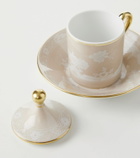 Ginori 1735 Oriente Italiano set of 2 coffee cups, covers, and saucers