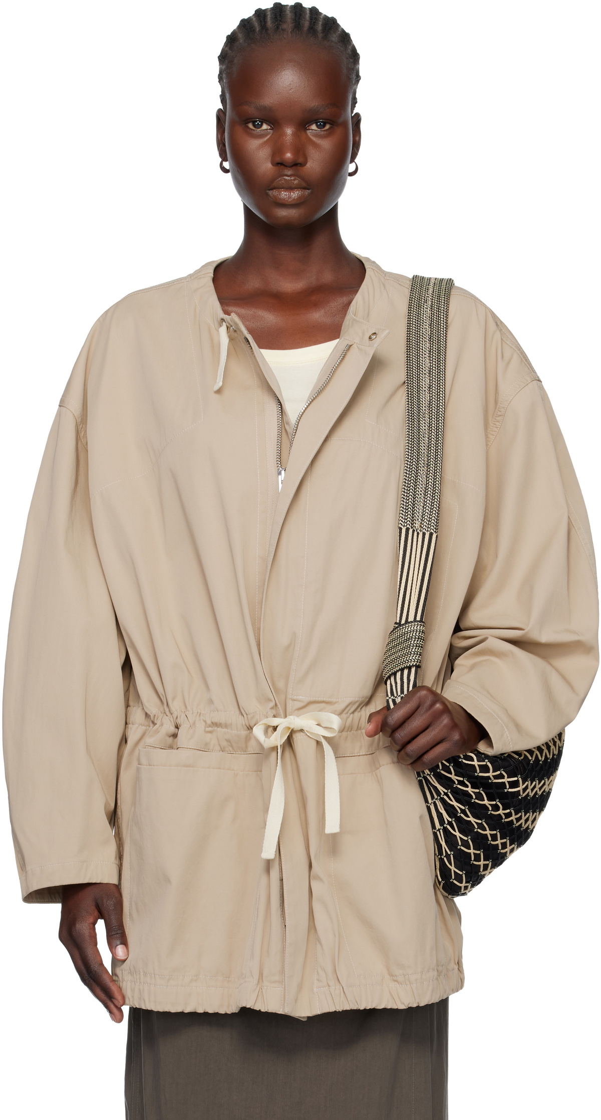 Lemaire Grey Wool Bathrobe Coat Lemaire