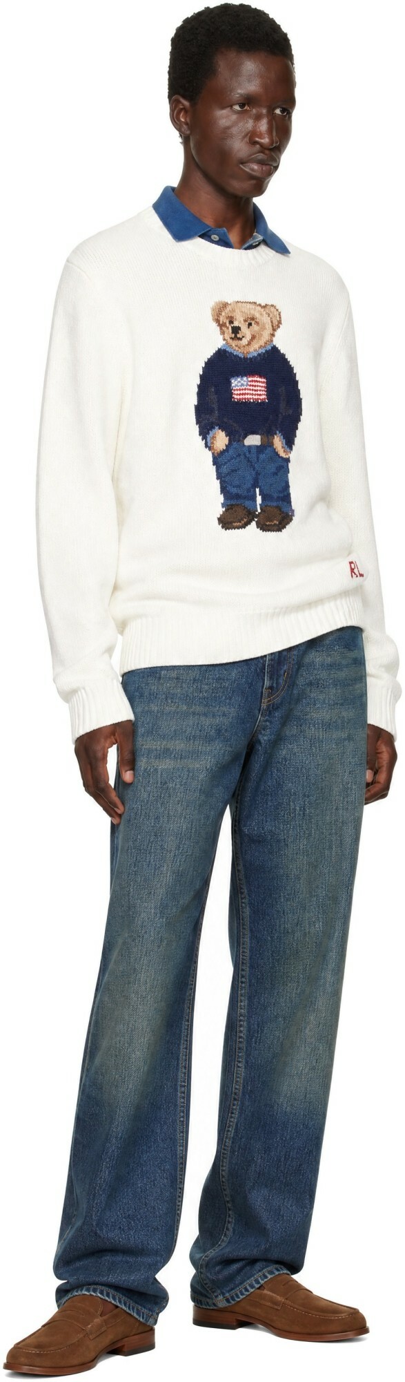Polo Ralph Lauren Off-White Polo Bear Sweater