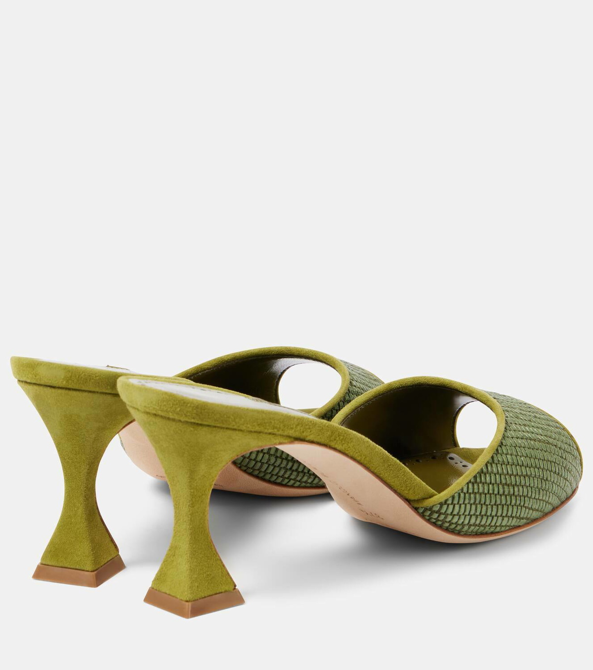 Manolo Blahnik Jadara 70 raffia mules Manolo Blahnik