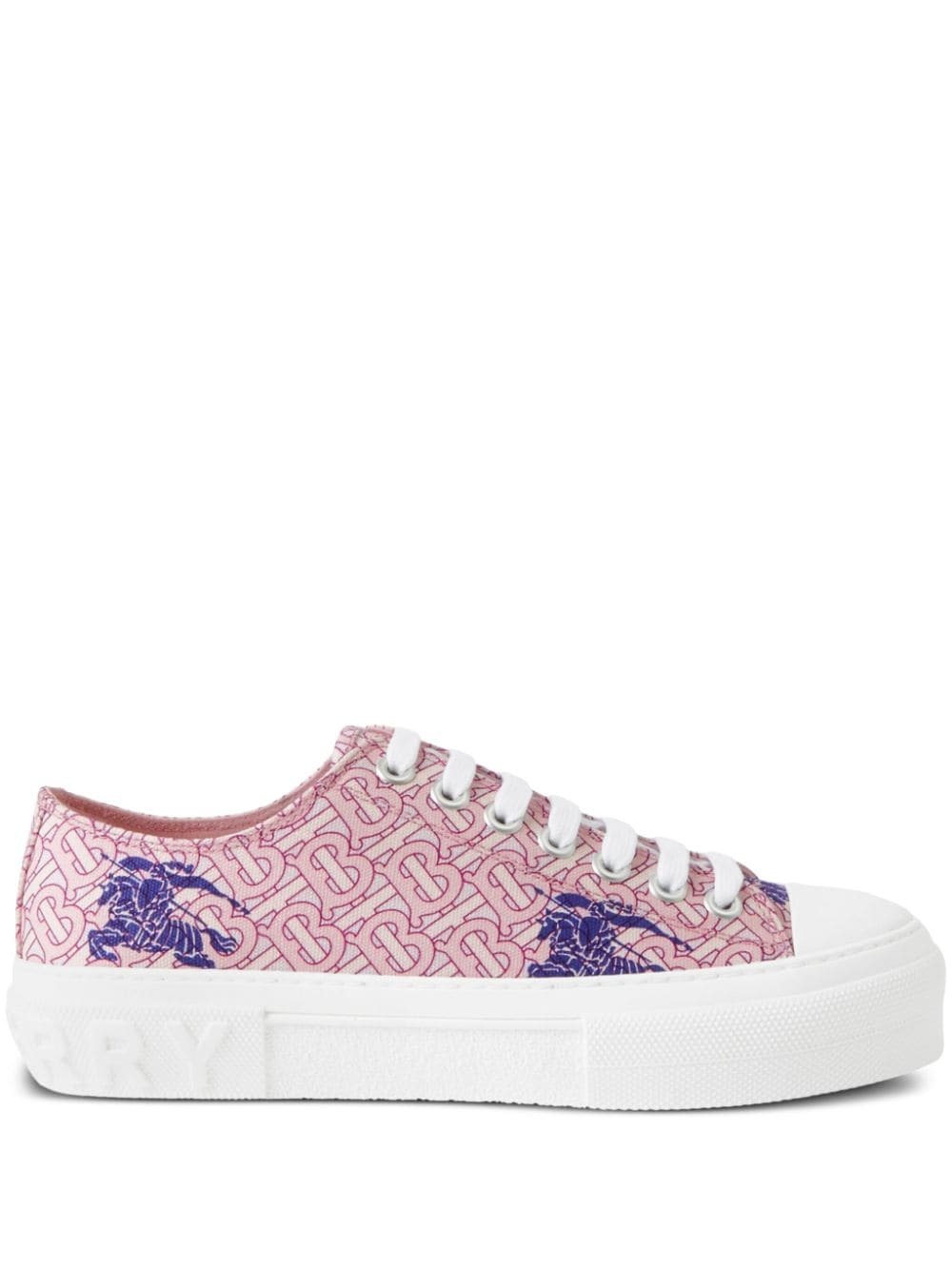 BURBERRY - Ekd And Monogram Print Cotton Sneakers Burberry