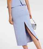 Roland Mouret Peplum silk and wool-blend midi dress