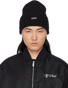 Off-White Black Off Stamp Loose Knit Beanie