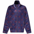 Needles Men's Velour Papillion Track Jacket in Navy/Bordeaux