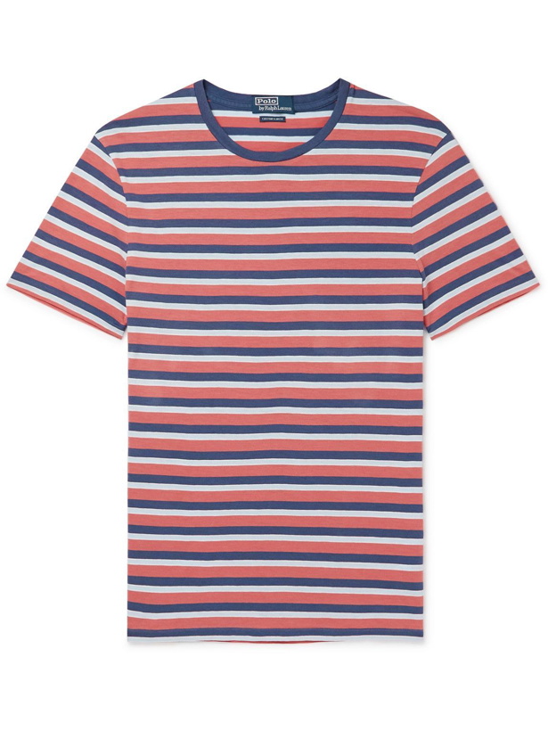Photo: Polo Ralph Lauren - Striped Cotton-Jersey T-Shirt - Pink