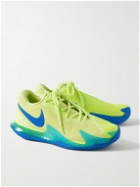 Nike Tennis - NikeCourt Zoom Vapor Cage 4 Rafa Rubber-Trimmed Mesh Sneakers - Yellow